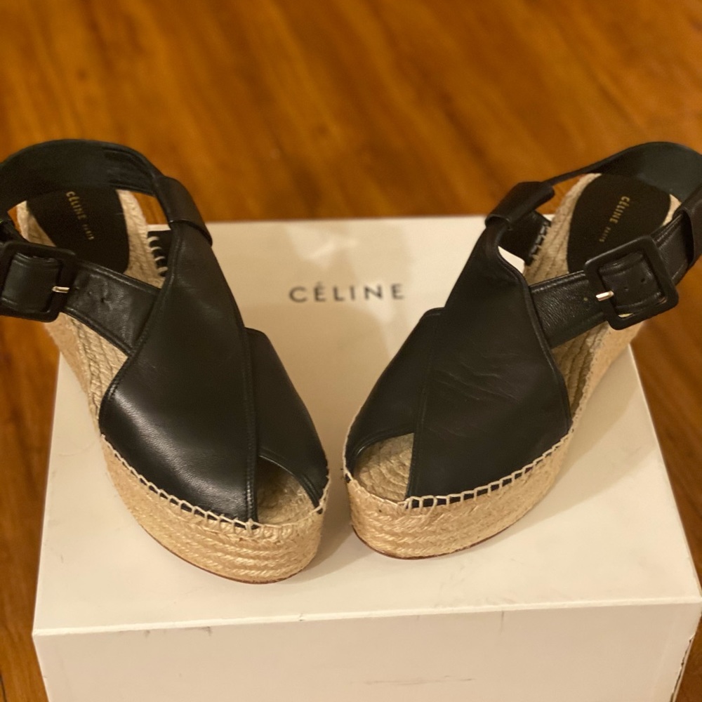 Céline leather espadrilles